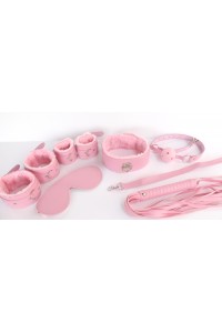 7 Piece Bondage Sets (Pink/Black)