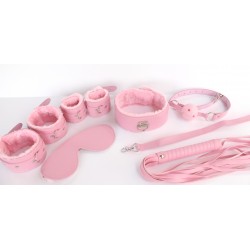 7 Piece Bondage Sets (Pink/Black)