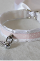 White and Pink Polka Dot Collar