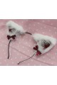White Kitten Ears (Red velvet inside)