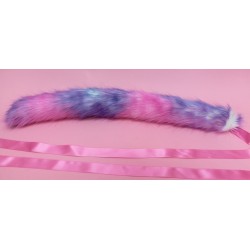 24" Galaxy Cat Tail (Pink Ties)