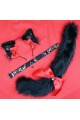 Black and Red Brocade Cat Set ♥
