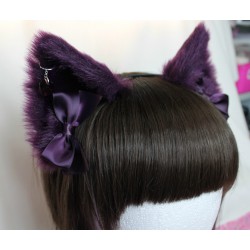 Aubergine Cat Ears (No front fluffs)