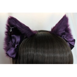 Aubergine Cat Ears (No front fluffs)