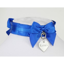 Royal Blue Pleated Collar