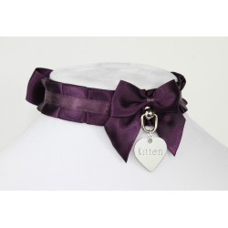 Aubergine Pleated Collar