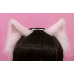 Baby Pink Cat Ears (No front fluffs)