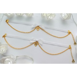 White & Gold Velvet Chokers