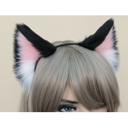 Black & Pink Cat Ears