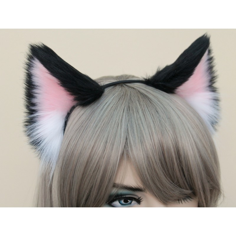 Black & Pink Cat Ears