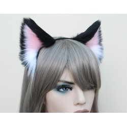 Black & Pink Cat Ears