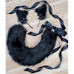 Black Cat Set (Fully Wired Tail)T