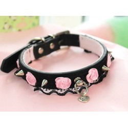 Studded Rose Lace Collar...