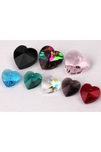 Crystal Heart Charms