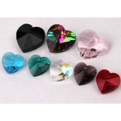 Crystal Heart Charms